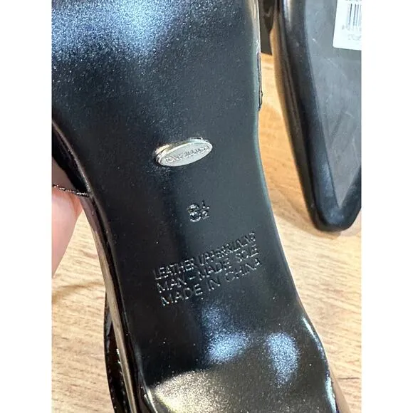 Tony Bianco Elektra Black Patent Leather Heels Size 8.5 NIB Sleek Flattering