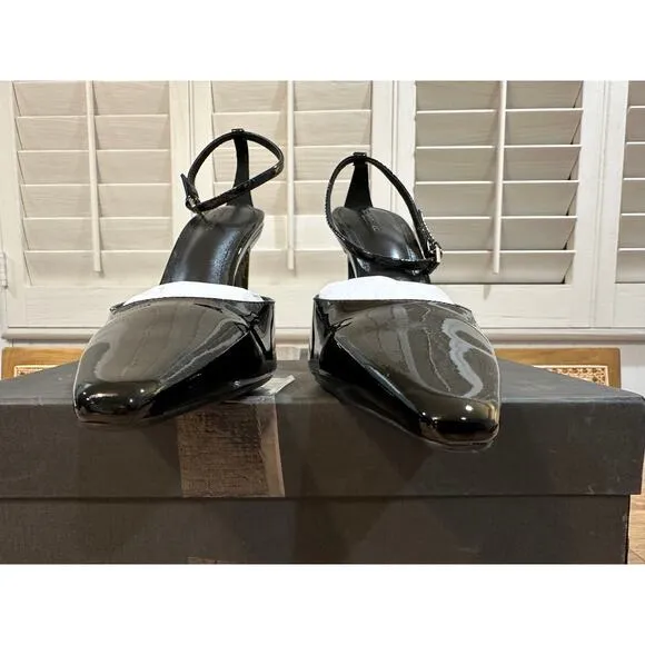 Tony Bianco Elektra Black Patent Leather Heels Size 8.5 NIB Sleek Flattering
