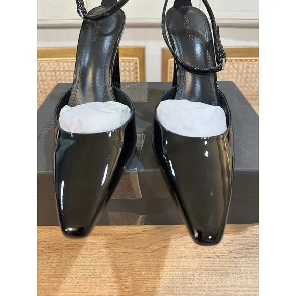 Tony Bianco Elektra Black Patent Leather Heels Size 8.5 NIB Sleek Flattering