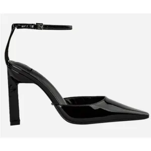 Tony Bianco Elektra Black Patent Leather Heels Size 8.5 NIB Sleek Flattering