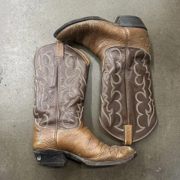 Tony Lama 8025 Lizard Western Boots, Mens‎ 7.5D