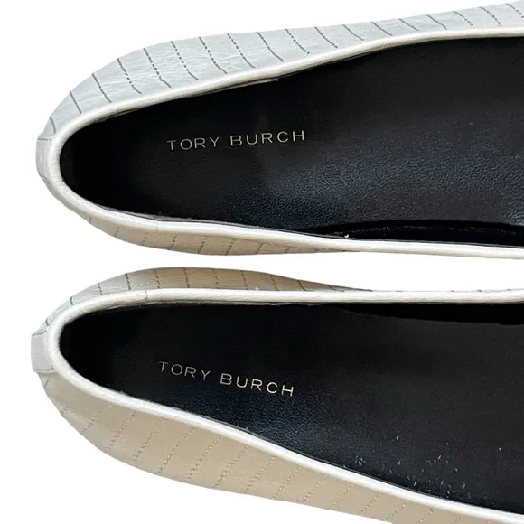 Tori Burch Women’s Cap-Toe Quilted Ballet Flat w/Bow.  Slip-On Shoes Sz 11.5 NEW
