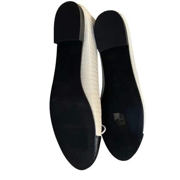 Tori Burch Women’s Cap-Toe Quilted Ballet Flat w/Bow.  Slip-On Shoes Sz 11.5 NEW