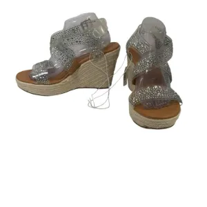 Torrid Women's Rhinestone Embellished Espadrille Wedge Sandals Shoes Size 10 New