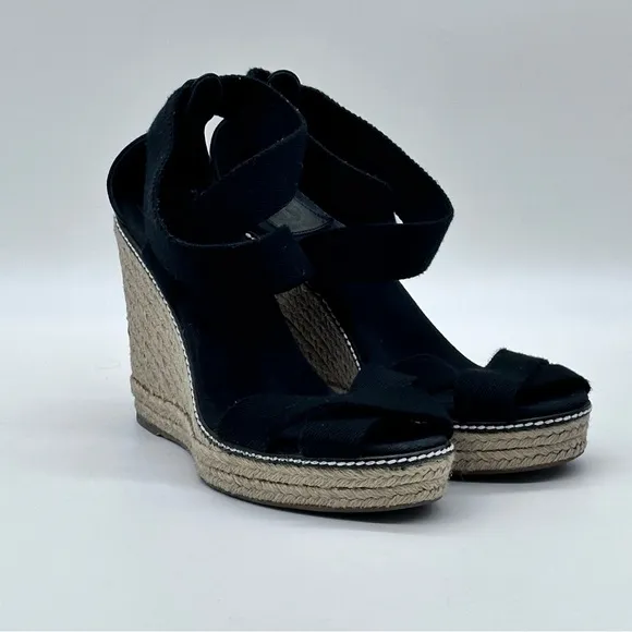 Tory Burch Adonis Espadrille Platform Wedge Sandals. Size 10.