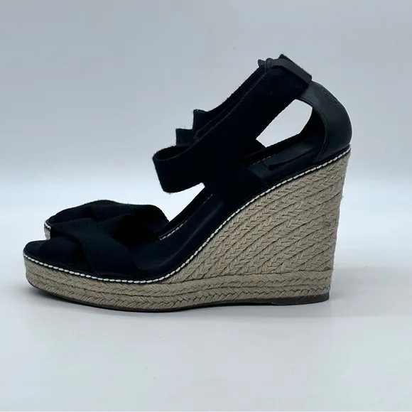 Tory Burch Adonis Espadrille Platform Wedge Sandals. Size 10.