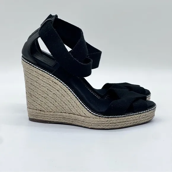 Tory Burch Adonis Espadrille Platform Wedge Sandals. Size 10.