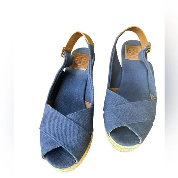 Tory Burch Blue Slingback Sandals