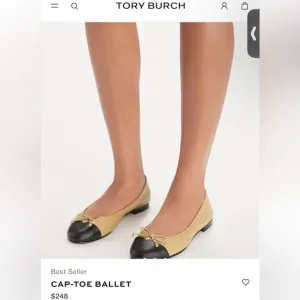 Tory Burch Cap Toe Ballet Flats size 8