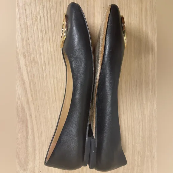 Tory Burch Caterina Ballet Flats Black Shoes 8