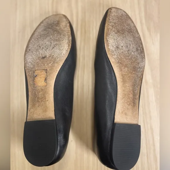 Tory Burch Caterina Ballet Flats Black Shoes 8