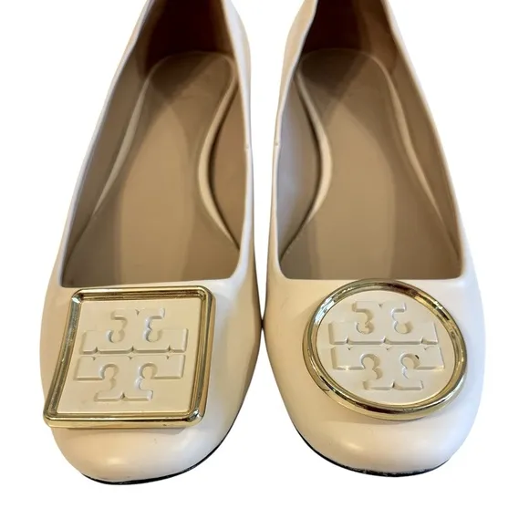 TORY BURCH CIRCLE/SQUARE LOGO 2” BLOCK HEAL SHOES