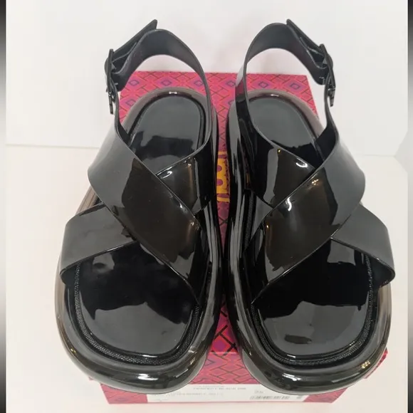 Tory Burch Criss Cross Bubble Jelly Sandals Size 8 NWT