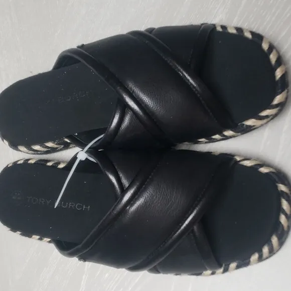 Tory Burch Crisscross Espadrille Slide, brand new sandals