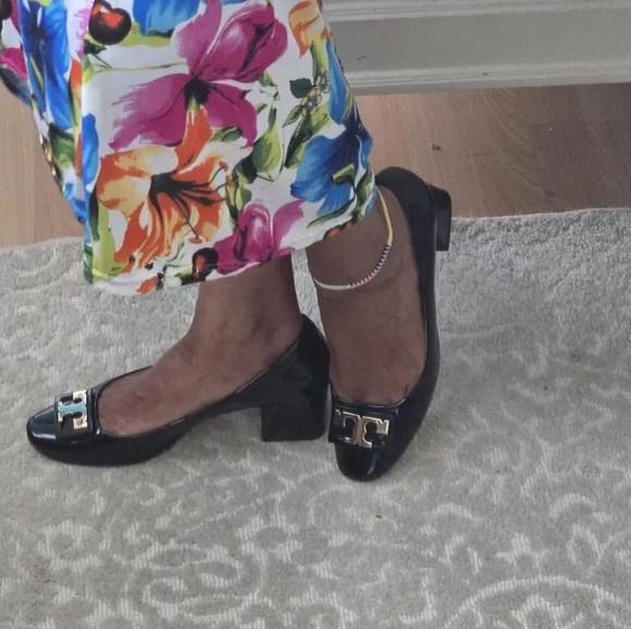 Tory Burch Gigi Block dressing shoes.