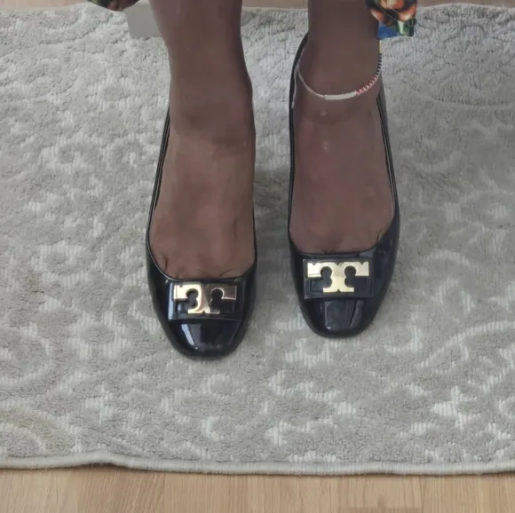 Tory Burch Gigi Block dressing shoes.