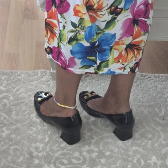 Tory Burch Gigi Block dressing shoes.