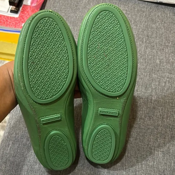 Tory Burch Green Ballet Flats