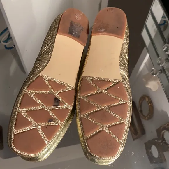 Tory Burch Laila 2 Women's Ballet Shoes Leather Gold