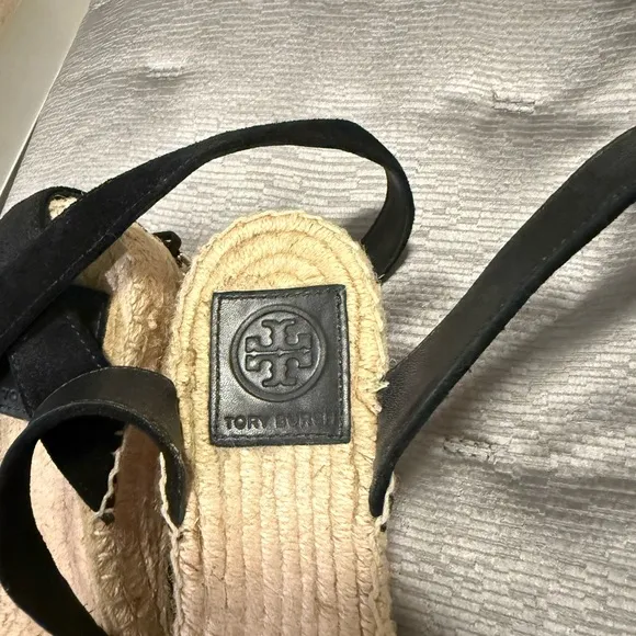 Tory Burch Laurel Suede Wedge Espadrille Sandals