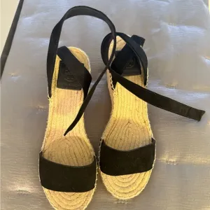 Tory Burch Laurel Suede Wedge Espadrille Sandals