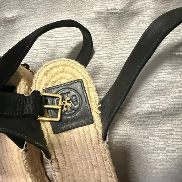 Tory Burch Laurel Suede Wedge Espadrille Sandals