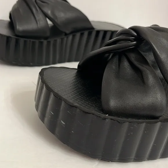 Tory Burch Leather Knotted Platform Sandals