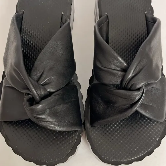 Tory Burch Leather Knotted Platform Sandals