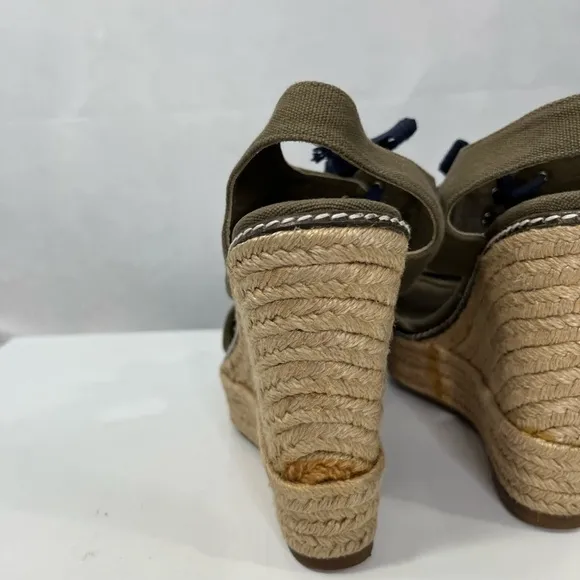 Tory Burch platform wedge sandals, EUC. Size 9B