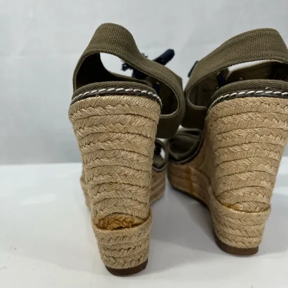 Tory Burch platform wedge sandals, EUC. Size 9B