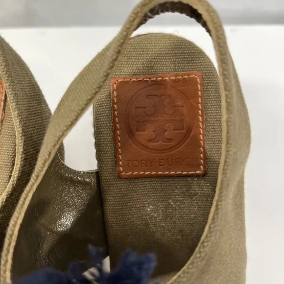 Tory Burch platform wedge sandals, EUC. Size 9B