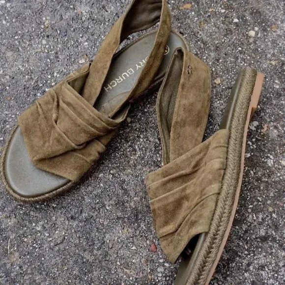 Tory Burch Sandals Suede Slingback Espadrille