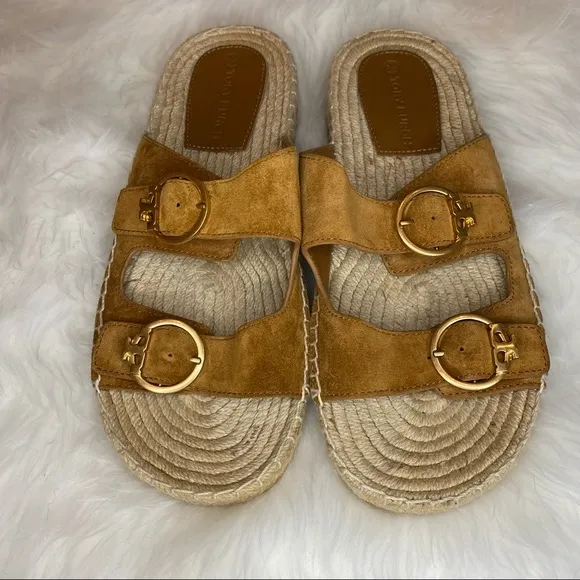 Tory Burch Selby Double Buckle Espadrille Sandals