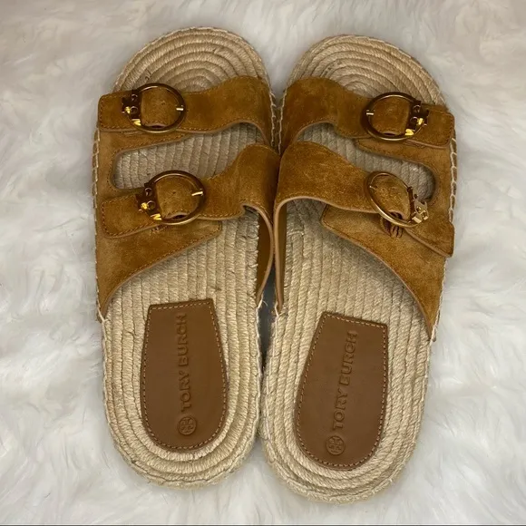 Tory Burch Selby Double Buckle Espadrille Sandals