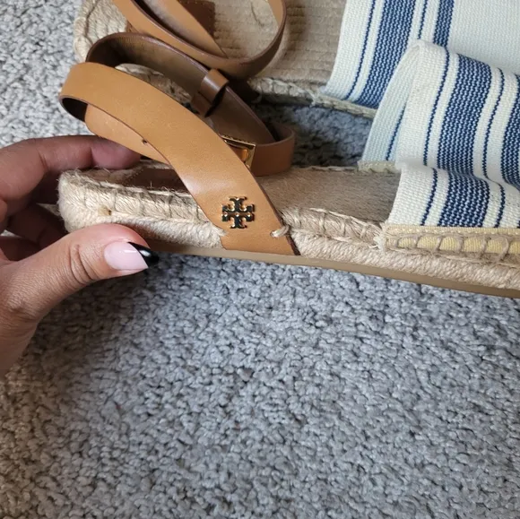 TORY BURCH Stretch-Canvas Espadrille Sandals
