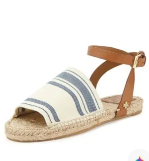 TORY BURCH Stretch-Canvas Espadrille Sandals