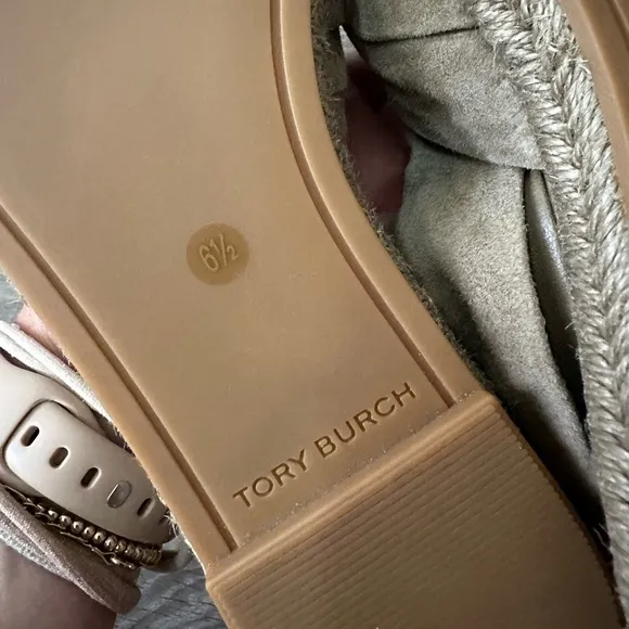 Tory Burch‎ Suede Slingback Espadrille Sandals Size 6.5- New