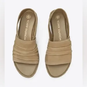 Tory Burch‎ Suede Slingback Espadrille Sandals Size 6.5- New