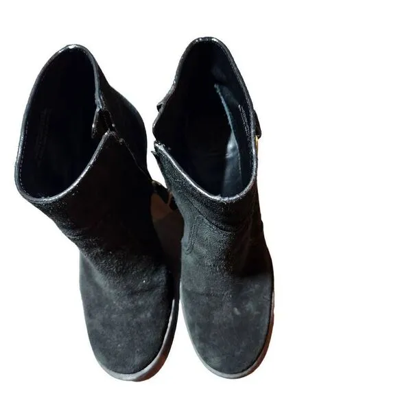 Tory Burch Womens Leather High Heel Zip Ankle Boots Size 6M