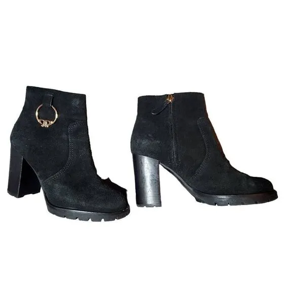 Tory Burch Womens Leather High Heel Zip Ankle Boots Size 6M