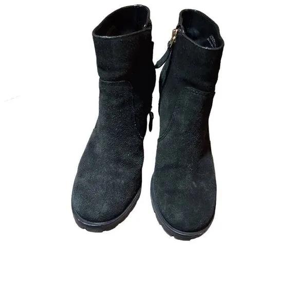Tory Burch Womens Leather High Heel Zip Ankle Boots Size 6M