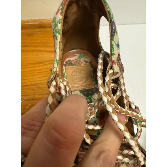 Tory Burch Positano Lace-up Platform Sandals Sz. 6.5