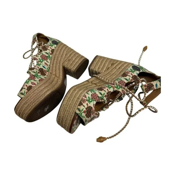 Tory Burch Positano Lace-up Platform Sandals Sz. 6.5