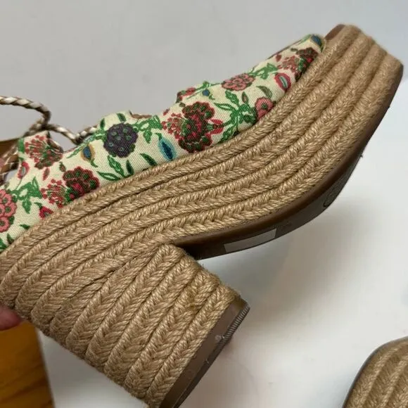 Tory Burch Positano Lace-up Platform Sandals Sz. 6.5