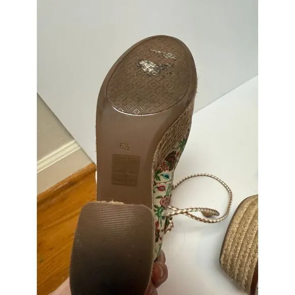 Tory Burch Positano Lace-up Platform Sandals Sz. 6.5
