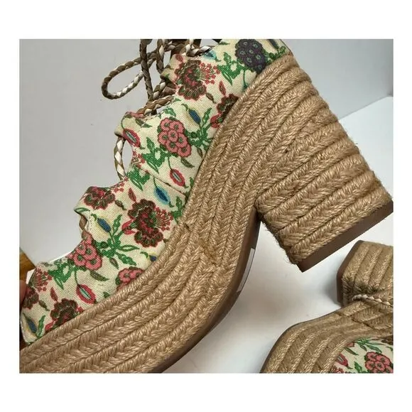 Tory Burch Positano Lace-up Platform Sandals Sz. 6.5