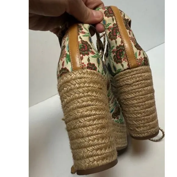 Tory Burch Positano Lace-up Platform Sandals Sz. 6.5