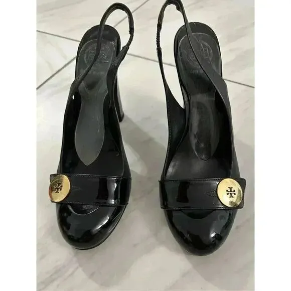 Tory Burch Slingback Patent Leather Heels