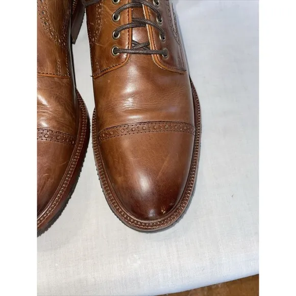 Trask Captoe Dress Shoes Men’s Size 9.5 M Brown Leather Oxfords City Going Out