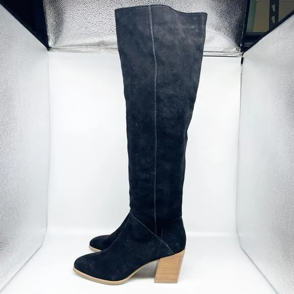 Treasure &amp; Bond Women's Dylan Lea Tall Boots Black Suede Size 10M